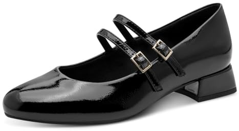 MARCO TOZZI Escarpins Femme Semelle intérieure Feel Me Souple Doublure Douce Moderne, Noir (Black Patent), 41 EU