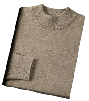 Vsadsau Maglioni pullover da uomo in 100% cashmere con collo alto maglione casual business jumper a maniche lunghe maglie, L