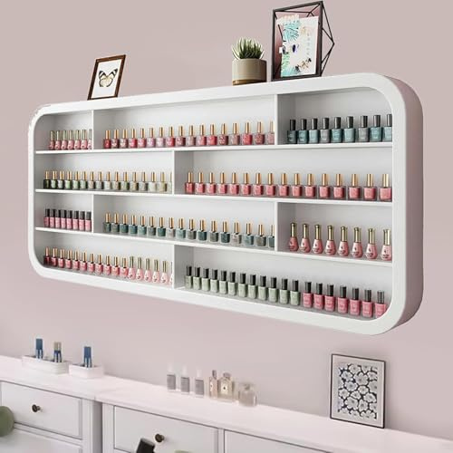 Étagère murale pour vernis à ongles et cosmétiques, étagère multifonctionnelle pour salon de manucure et usage domestique