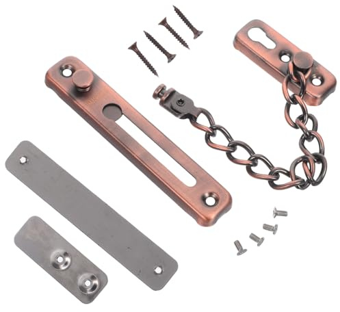 BUGUUYO Cadena de Seguridad Antirrobo Inoxidable para Puerta Instalación Sin Perforación Protección para Hogar y Hotel