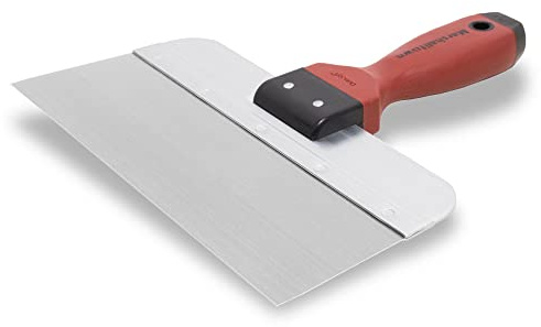 Spatule de surface Marshalltown avec manche DuraSoft en acier inoxydable, outil pour les plaquistes, dimensions : 254x76 mm