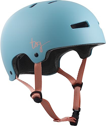 TSG Damen Evolution WMN Solid Color Helm, Satin Porcelain Blue, L/XL