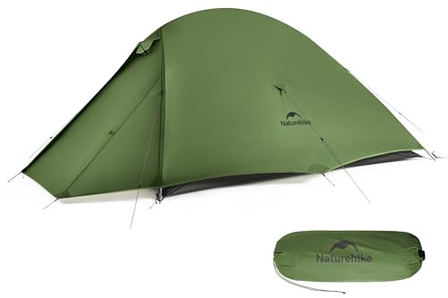 Naturehike Cloud Up 2 Tent, 2 Man Lightweight Camping Tent, Easy Set up Windproof & Waterproof Dome Tent for Outdoor Travelling Trekking (Forest Green)