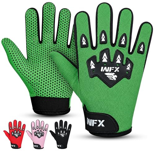 WFX Guantes de bicicleta para niños para jóvenes ciclistas, guantes protectores de motocross con agarre seguro, guantes esenciales para motocross, BMX y MTB para niños