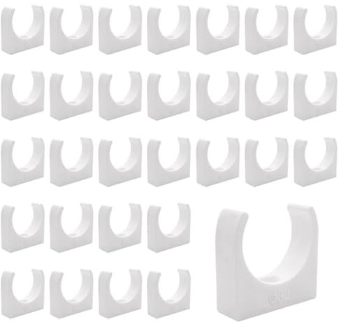 Clips de Tuyau en Plastique, 30 Pièces Tuyau Clips, Diamètre Intérieur 32 Millimeter, Collier Serrage Tuyau Diamètre Unique, Colliers de Serrage Rapides, pour Piscine, Lave linge etJardin