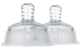 Mepal - Flaschensauger Set Fast Mio - 2-teilig - Anti-Kolik - Spiralförmiges Design verhindert Verstopfungen - Medizinisches Silikon - Helder