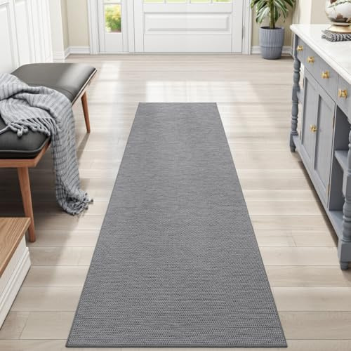 DEXI Passatoia per Corridoio 43 x 150 cm, Antiscivolo, Grigio