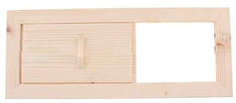 Cedar Sauna Gable Vent Kit - Persianas de aire de madera, rejilla de ventilación para sauna, marco duradero | Panel de ventilación cuadrado que mejora el de flujo de aire, admite sala de spa