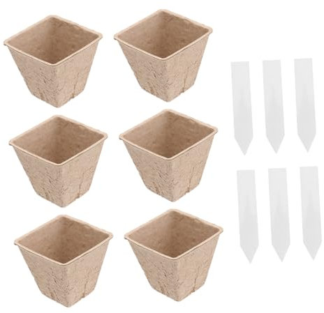 Toddmomy 40pezzi Vasi Per Pulp Per Germinazione Con Etichette Per Coltivazione e Piccole e Biodegradabili