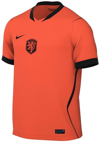 Nike Nederländerna Män S – Netherlands National Team Fotbollströja – WM 2026 Euro Fan Jersey NK Dri-FIT Stadium Home Shirt, Hyper Crimson/Black
