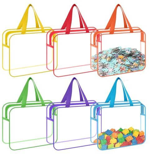 Clear Toy Storage Bags, 6 Colors