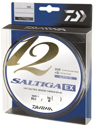Daiwa Saltiga 12 Braid ExSi, 600 meter, 0.18mm, 16.2kg/36lbs, Multicolor, 12696-618