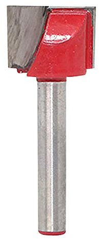 KATUR Surface Planing Bottom Cleaning Router Bit, 6mm Shank Double Flute Carbide Tipped Cleaning Bottom Router Bit, Milling Cutter for Woodworking Carving (6mm Shank 16mm Width)