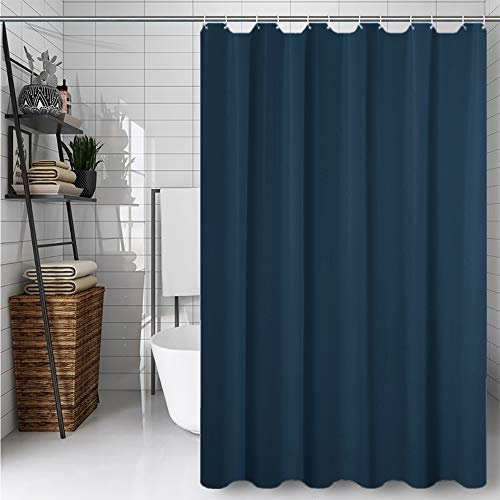 CXTAI Azul Cortina de Ducha Baño 180x180 cm - Antimoho y Repelente al Agua, Lavable, de Poliéster, con 12 Ganchos