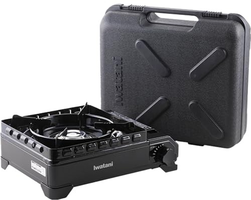 Iwatani CB-ODX-1-BK Cassette Fu Cassette Stove, Tough Maru, Black