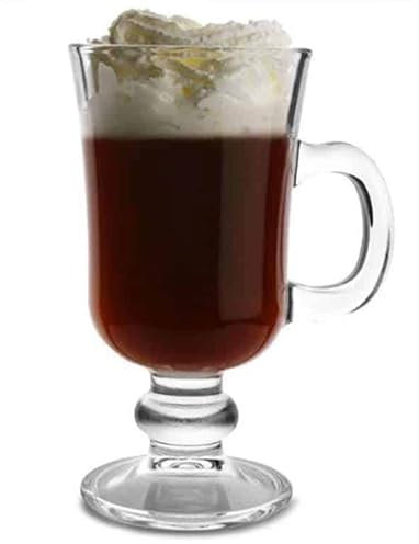 Topkapi 251.117 - Irish Coffee 55141 - Lot de 6 tasses à café glacé avec anse - Pour café glacé, punch, vin chaud, vin chaud, chocolat chaud - 240 ml