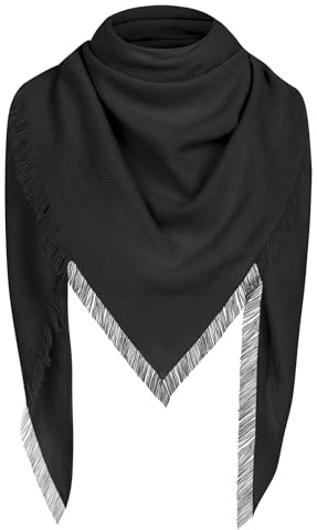 MELLIEX Women Triangle Scarf, Winter Solid Color Blanket Scarfs Warm Large Triangle Shawl Wrap Soft Ladies Scarves