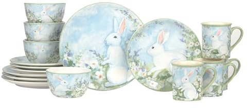 Certified International Easter Morning 16 Piece Dinnerware Set, Service for 4