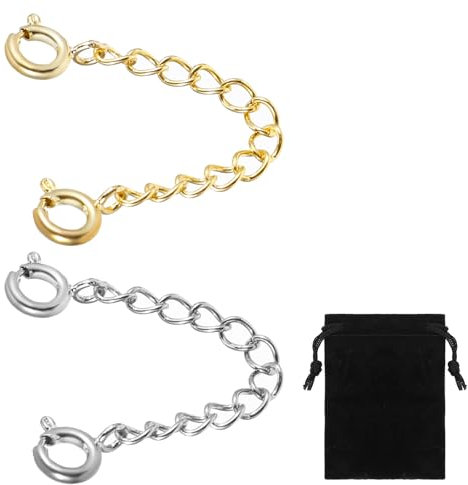 AHQiZFX 2 Piece Bracelet Safety Chain Extender for Fine Jewelry Protection
