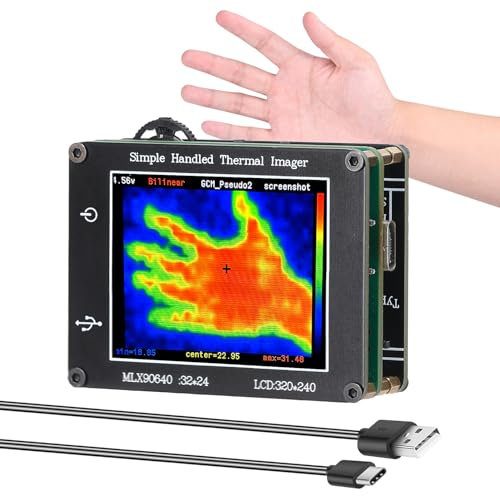 Irfora 24 * 32 Pixel Infrarotsensor Einfache tragbare Wärmebildkamera Tragbares 2,0-Zoll-LCD-Display 240 * 320 Auflösung Klare Bildkamera -40 ℃ bis 300 ℃ Temperaturmessgerät