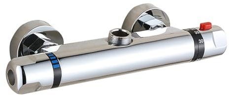 Grifo mezclador termostático para ducha y ducha, montado en la pared, válvula mezcladora antiquemaduras, accesorio de baño, temperatura constante inteligente para baño