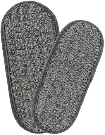 Artibetter 2 Pieces Refrigerator Water Drip Catcher Pads Gray Checkered Absorbent Drip Tray for Mini Fridge and Water Dispenser Oval Shape Home Supplies