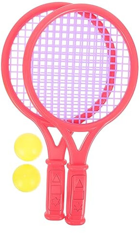 Yardwe Badminton Schläger Set Plastik Tennisschläger Für Für Den Kindergarten Und Grundschule Größe S Zufälliges Muster Ideal Für Garten Und Indoor Spiele