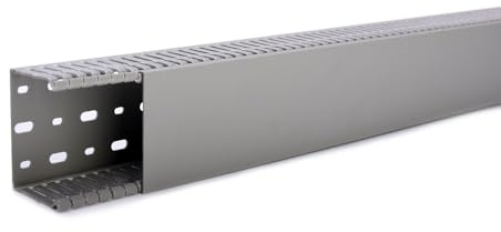 1 m Licatec Kabelkanal med lock, installationskanal, kabelkanal med godkänd för industriell kopplingsskåpskonstruktion, maskinteknik (B x H: 60 x 40 mm)