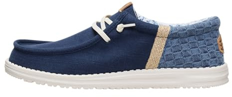 HEYDUDE Wally Funk - Scarpa da viaggio estiva da uomo, leggera, ripiegabile, con lacci elastici, facile da indossare, Blazer Navy/Multicolore, 41 EU