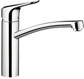 hansgrohe Ecos - Mitigeur de cuisine, 1 jet, Robinet avec hauteur sous bec 155 mm, Robinetterie avec bec pivotant, Chromé, 14815000