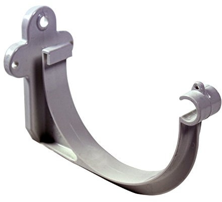 First Plast - Gouttière PVC 16 demi-ronde - Crochet bandeau PVC 16 demi-ronde - Gris - First Plast