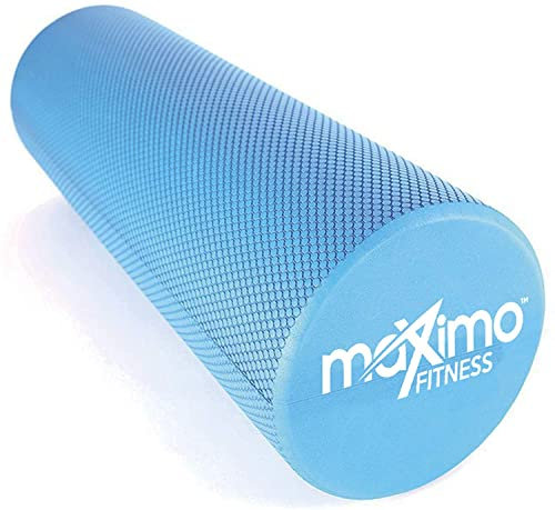 Maximo Fitness Faszienrolle für Wirbelsäule & Rücken, Beine, Arme (45x15 cm) - Mittel-Harte Massagerolle für Yoga, Pilates, Regeneration nach Sport