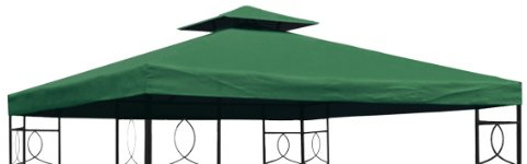 Pavillon Ersatzdach 3x3 Meter - grün - wasserdicht/Kaminabzug - Pavillondach