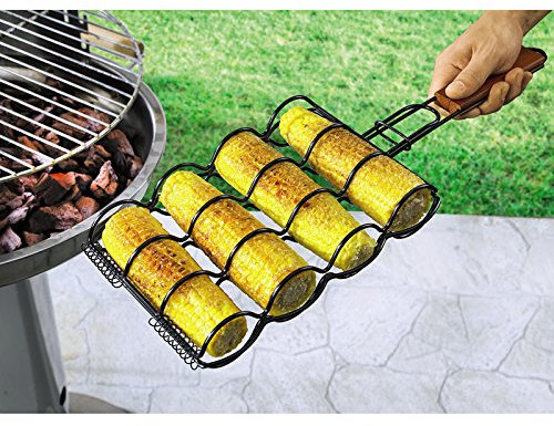 TRI International Grillgitter Mais Maisbräter Maiskolbenhalter BBQ Grillrost Grillguthalter Wender