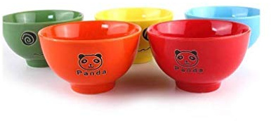 lachineuse - Série 5 Bols à Riz Asiatiques - Design Panda Chinois - Bols Originaux et Colorés - Traditions et Décoration Chinoise - Idée Cadeau Chine Asie