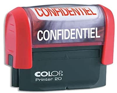 Colop Confidentiel Timbre à encrage automatique Empreinte Rouge 38x14 mm