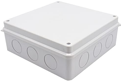 Kopplingsbox, elektriskt projektfodral ABS-hölje vattentät ABS gör-det-själv ström utomhushölje dammtät IP55-kontakt kopplingsbox fodral (200 x 200 x 80 mm)