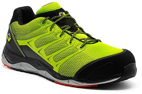 GARSPORT Indianapolis Low 1 S1P, säkerhetssko för män, Fluo-gul, 41 EU, Fluo gul, 41W