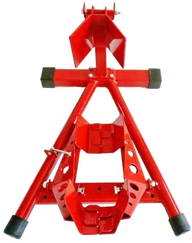 MOTOOS Motorcycle Front Wheel Chock for Garage Parking, Adjustable 17”–21” Tire Stand, Heavy Duty Steel, Bolt-Down Optional