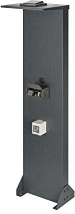 Kreainvent Socle universel de borne de recharge de design premium en aluminium avec toit et prise 16A, 3,7kW (toit avec lampe solaire, anthracite, supports de câble robustes)