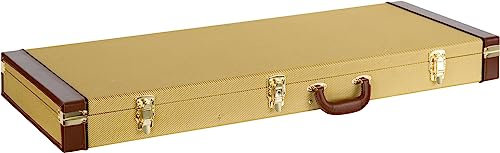 Shaman E-Gitarrenkoffer Hardcase Tweed - Robuster Hartschalen-Formkoffer im schicken Retro-Look