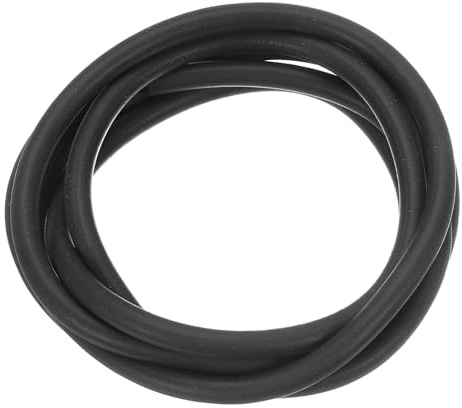 QUARKZMAN silikontätningsremsor, 8 mm diameter, 2 meter långa, skumgummi-vädertätningsremsor, runt gummisnöre, massivt för maskiner och industri, svart
