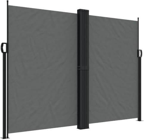vidaXL Infällbar sidomarkis 180x600 cm antracit, infällbar markis, insynsskydd, fristående insynsskydd, infällbart insynsskydd, infällbart solskydd