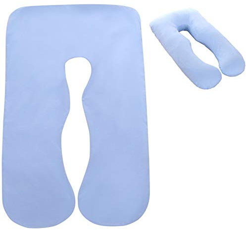 Funda de almohada en forma de U, funda de almohada de embarazo, lactancia de cuerpo completo, funda de almohada de apoyo para embarazadas, cuña , funda de almohada extraíble para mujeres