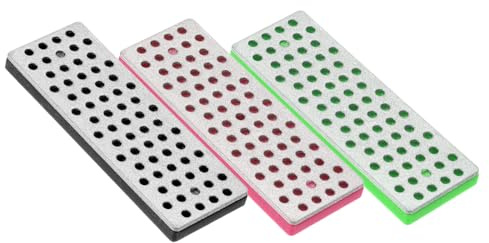 PATIKIL 70mm Extra-Grossola Sci Snowboard Pietra Diamantata 3pz Sci Lama Affilatrice Diamante Lama Lime Snowboard Pietra per Affilare Multicolore