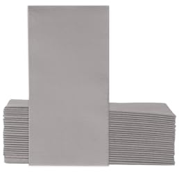 VelaHub Soft Point 50 Servietten, 1/8 Falten, Hochwertige, Einwegserviette, 39x38 cm, Grau