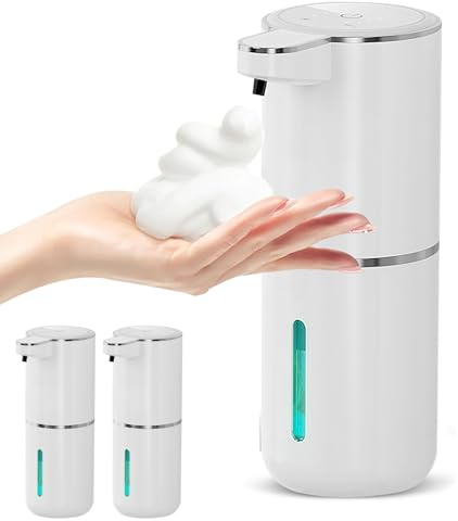 Forhome Dispensador de jabón automático, 380 ml, dispensador de jabón de espuma automático, montaje en pared, IPX5, resistente al agua para cocinas, baños, escuelas, hoteles