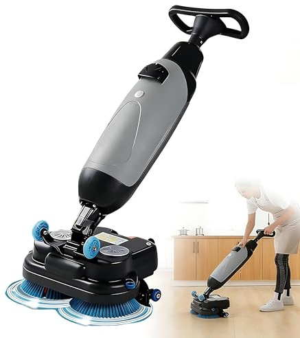QIUNAOZI Multi-Functional Floor Cleaning Machine,Small site Cleaning Machine, 150W Suction Motor,4.5L Clean Water Tank Capacity,7.5L Dirty Water Tank Capacity, Cordless Design, for garages/Gyms Grey