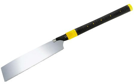 TAJIMA Pull-Stroke Saw - 265 mm x 16 TPI Japanese Flush Cut Hand Saw with Quick-Release Blade & Traditional Elastomer Straight Handle - JPR-265R