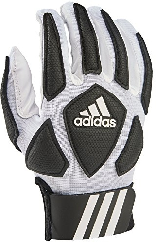 Adidas Scorch Destroy 2 Youth Full Finger Lineman's Gloves, White/Black, Medium